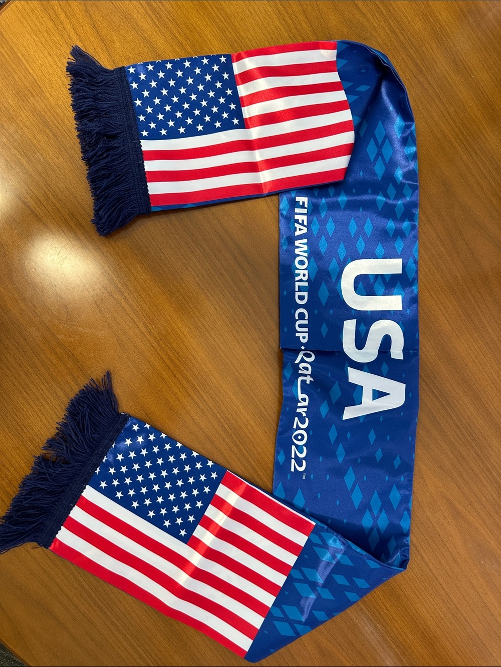 USMNT FIFA World Cup 2022 Scarf - Blue, Red & White (Doha) - Unisex